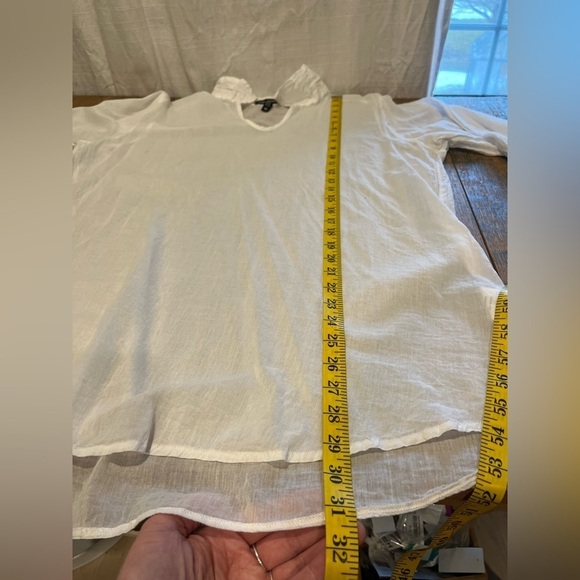 Claire France two-piece set: white blouse and a blue sweater size 1x - Picture 7 of 8